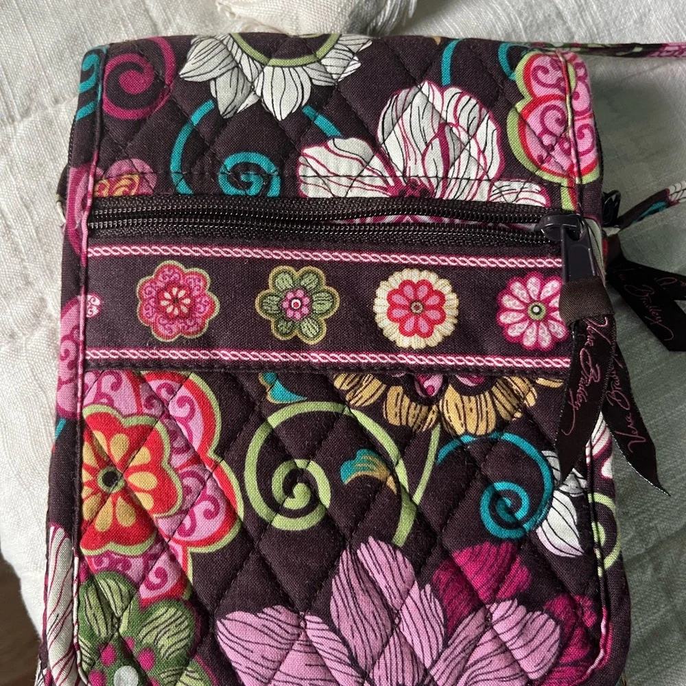 Vera Bradley Pink Floral Quilted Crossbody Bag - Picture 7 of 8
